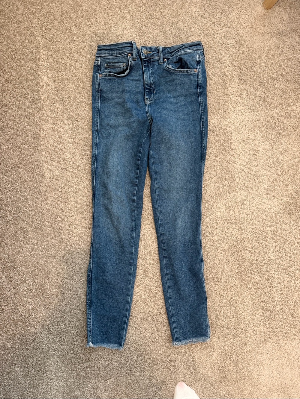 Free people Classic High-Rise Skinny Jeans in Medium Blue